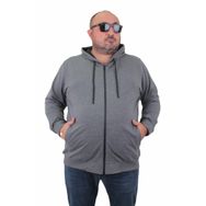 Moc Grande 22751 Gri Melanj Kapüşonlu Erkek Sweatshirt