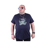 Moc Grande 23114 Tropical Büyük Beden Lacivert Erkek T-shirt