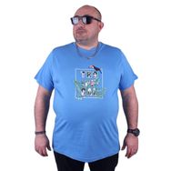 Moc Grande 23114 Tropical Büyük Beden Mavi Erkek T-shirt