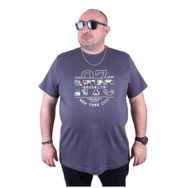 Moc Grande 23115 Büyük Beden Basic Füme Erkek T-shirt