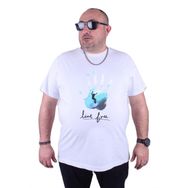 Moc Grande 23117 Surf Büyük Beden Beyaz Erkek T-shirt