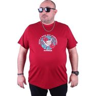 Moc Grande 23119 Sıfır Yaka Summer Bordo Erkek T-shirt