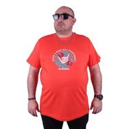 Moc Grande 23119 Summer Büyük Beden Nar Çiçeği Erkek T-shirt