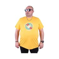 Moc Grande 23119 Summer Büyük Beden Sarı Erkek T-shirt