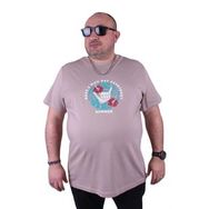 Moc Grande 23119 Summer Büyük Beden Toprak Erkek T-shirt