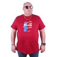 Moc Grande 23124 Young Büyük Beden Bordo Erkek T-shirt