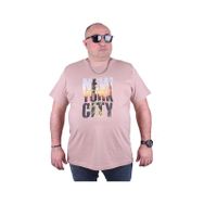 Moc Grande 23125 New York City Büyük Beden Bej Erkek T-shirt