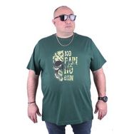 Moc Grande 23126 No Gain Büyük Beden Haki Erkek T-shirt