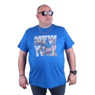 Moc Grande 23129 New York Büyük Beden Saks Erkek T-shirt