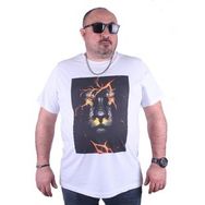 Moc Grande 23138 Lion Büyük Beden Beyaz Erkek T-shirt