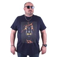 Moc Grande 23138 Lion Büyük Beden Lacivert Erkek T-shirt