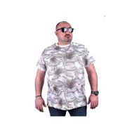 Moc Grande 23148 Palm Leaf Büyük Beden Beyaz Erkek T-shirt