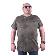 Moc Grande 23148 Palm Leaf Büyük Beden Haki Erkek T-shirt