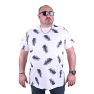 Moc Grande 23149 Feather Büyük Beden Beyaz Erkek T-shirt