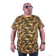 Moc Grande 23150 Beach Palm Büyük Beden Sarı Erkek T-shirt