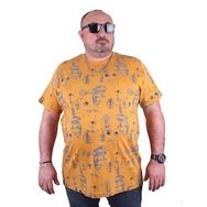 Moc Grande 23151 Büyük Beden Basic Hardal Erkek T-shirt