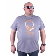 Moc Grande 23172 Headphone Büyük Beden Gri Erkek T-shirt