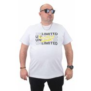 Moc Grande 23177 Büyük Beden Basic Beyaz Erkek T-shirt