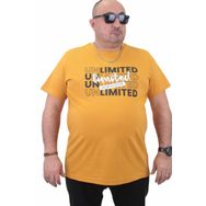 Moc Grande 23177 Büyük Beden Basic Hardal Erkek T-shirt