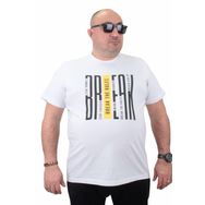 Moc Grande 23178 Büyük Beden Basic Beyaz Erkek T-shirt