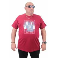 Moc Grande 23181 Büyük Beden Basic Bordo Erkek T-shirt