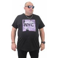 Moc Grande 23182 Büyük Beden Basic Siyah Erkek T-shirt