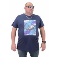 Moc Grande 23183 Büyük Beden Basic Marin Erkek T-shirt