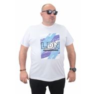 Moc Grande 23183 Sıfır Yaka Ldn Beyaz Erkek T-shirt
