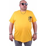 Moc Grande 23185 Büyük Beden Basic Sarı Erkek T-shirt