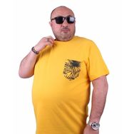 Moc Grande 23185 Büyük Beden Basic Sarı Erkek T-shirt