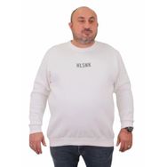 Moc Grande 23204 Ekru Sıfır Yaka Erkek Sweatshirt