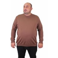 Moc Grande 23216 Taba Sıfır Yaka Erkek Sweatshirt