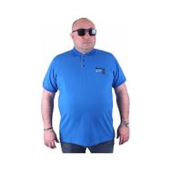 Moc Grande 23402 Büyük Beden Basic Saks Erkek T-shirt