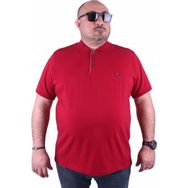 Moc Grande 23403 Klasik Büyük Beden Bordo Erkek T-shirt