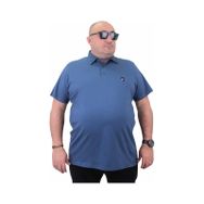 Moc Grande 23420 Büyük Beden Basic İndigo Erkek T-shirt