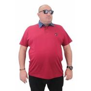 Moc Grande 23420 Büyük Beden Bordo Erkek T-shirt
