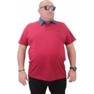Moc Grande 23420 Büyük Beden Bordo Erkek T-shirt