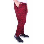 Moc Grande 23502 Honeycomb Camouflage Bordo Erkek Eşofman Altı
