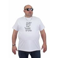 Moc Grande 24125 Büyük Beden Basic Beyaz Erkek T-shirt