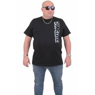 Moc Grande 24126 Erkek Büyük Beden Sıfır Yaka Siyah Erkek T-shirt