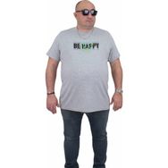 Moc Grande 24131 Büyük Beden Basic Gri Erkek T-shirt