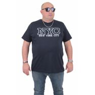 Moc Grande 24133 Büyük Beden Basic Lacivert Erkek T-shirt