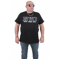Moc Grande 24133 Büyük Beden Basic Siyah Erkek T-shirt