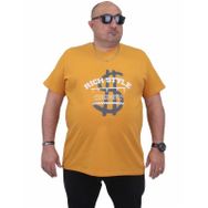 Moc Grande 24137 Büyük Beden Basic Hardal Erkek T-shirt