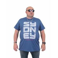 Moc Grande 24139 Büyük Beden Basic İndigo Erkek T-shirt