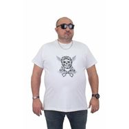 Moc Grande 24141 Büyük Beden Basic Beyaz Erkek T-shirt