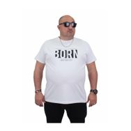Moc Grande 24143 Büyük Beden Basic Beyaz Erkek T-shirt