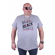 Moc Grande Black 23127 Büyük Beden Gri Melanj Erkek T-shirt