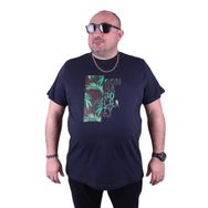 Moc Grande Crazy 23116 Büyük Beden Lacivert Erkek T-shirt