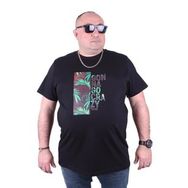 Moc Grande Crazy 23116 Büyük Beden Siyah Erkek T-shirt